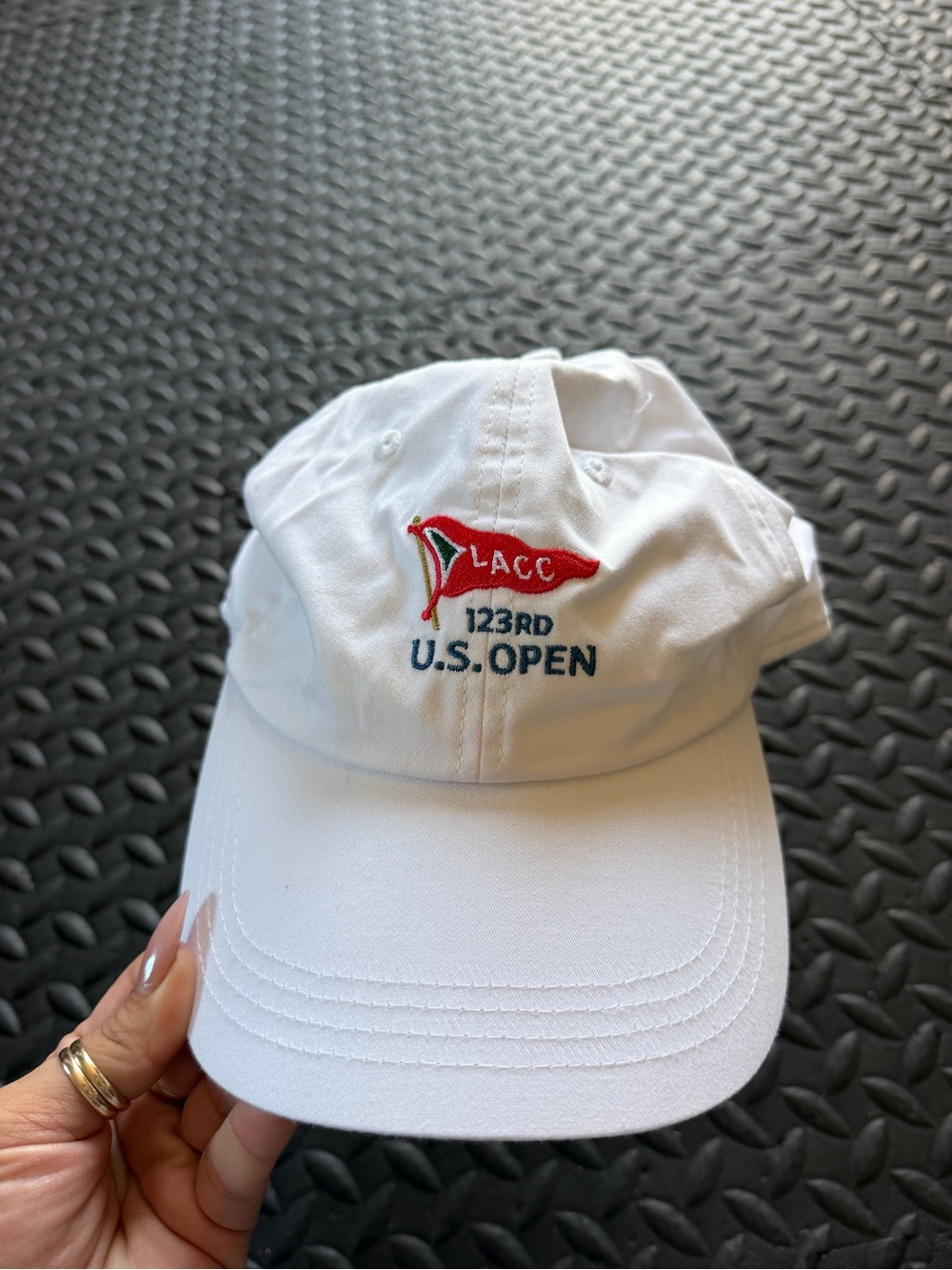 Head White Baseball Cap with Navy Label